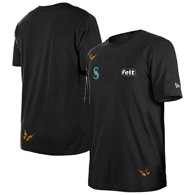 T-shirt noir pour homme New Era x Felt Seattle Mariners