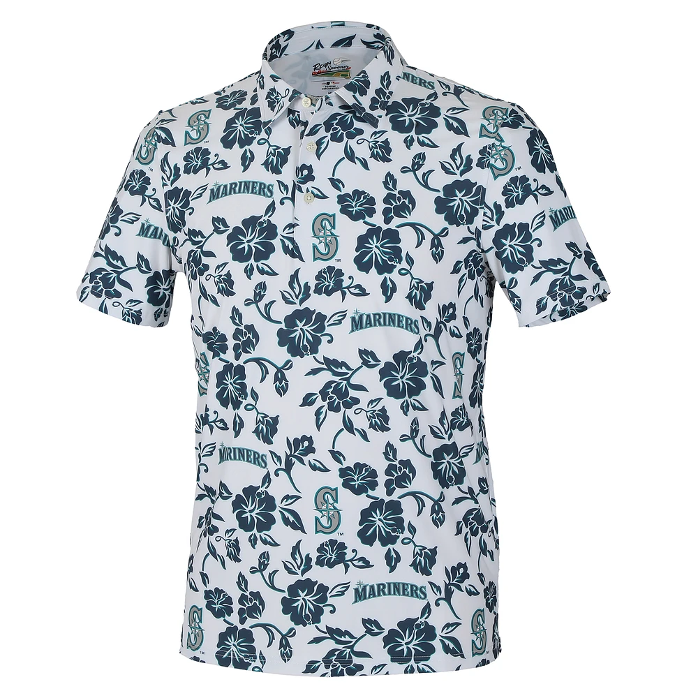 Polo Performance Pua blanc Reyn Spooner pour homme des Seattle Mariners