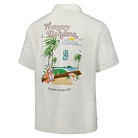 Men's Tommy Bahama  White Seattle Mariners Grand Slam Bay Camp Button-Up Shirt