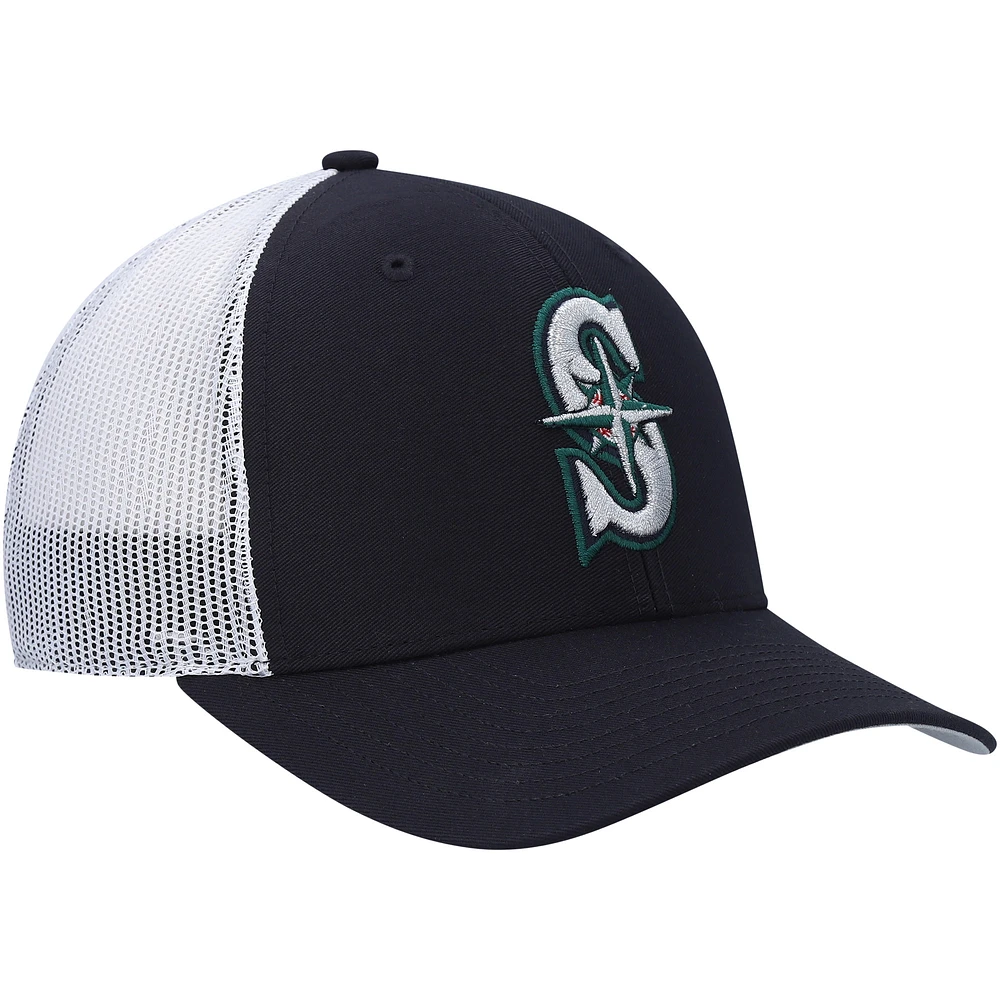 Casquette snapback avec logo principal Seattle Mariners '47 bleu marine/blanc pour homme