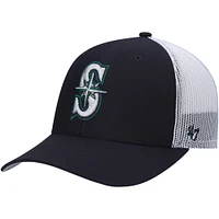 Casquette snapback avec logo principal Seattle Mariners '47 bleu marine/blanc pour homme