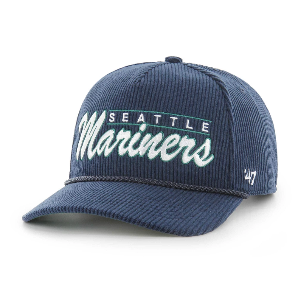 Casquette ajustable en velours côtelé bleu marine '47 pour homme des Seattle Mariners