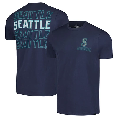 T-shirt '47 Navy Seattle Mariners Hang Back Franklin pour hommes