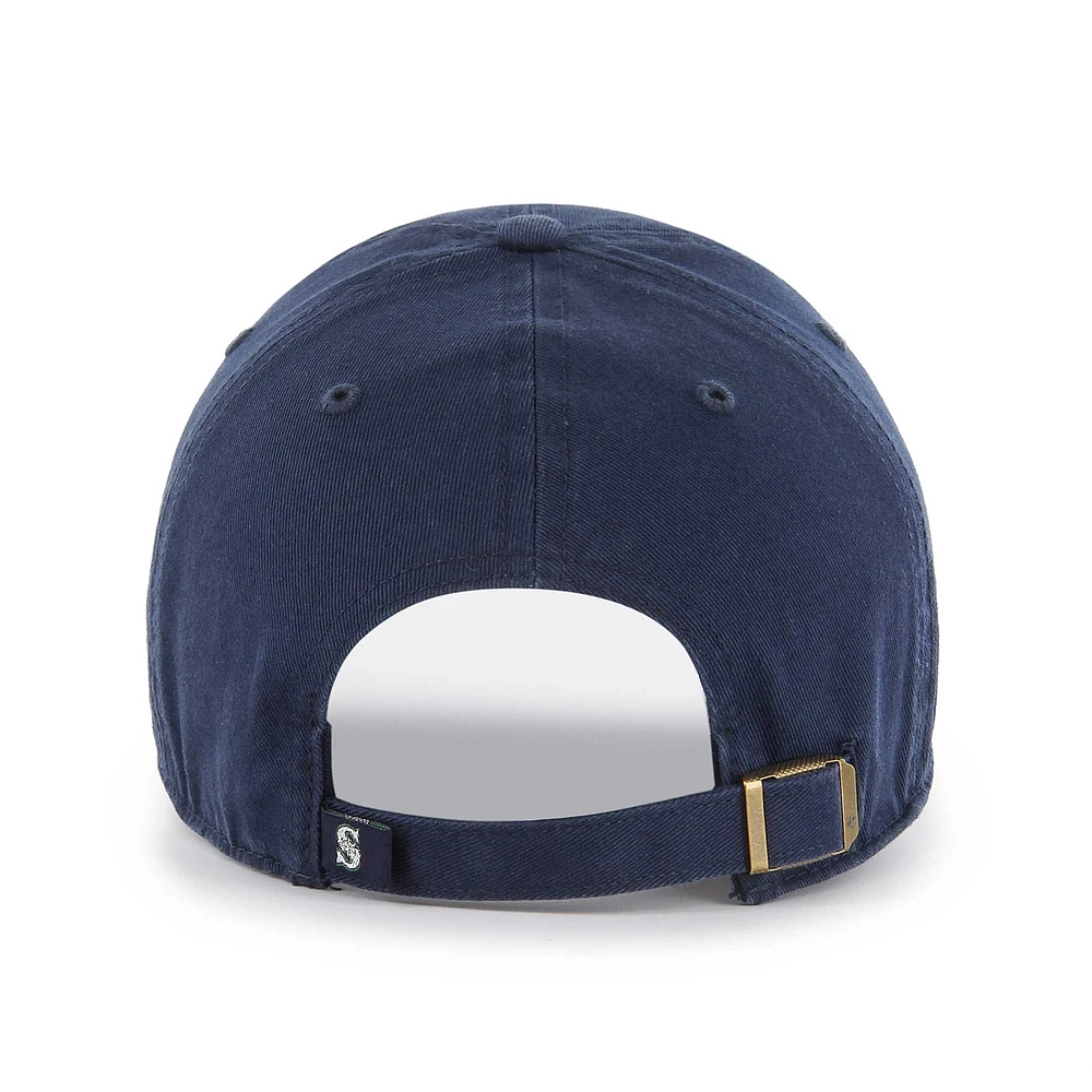 Men's '47  Navy Seattle Mariners Team Pride Clean Up Adjustable Hat