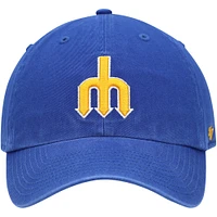 Casquette réglable pour homme '47 Royal Seattle Mariners 1977 Logo Cooperstown Collection