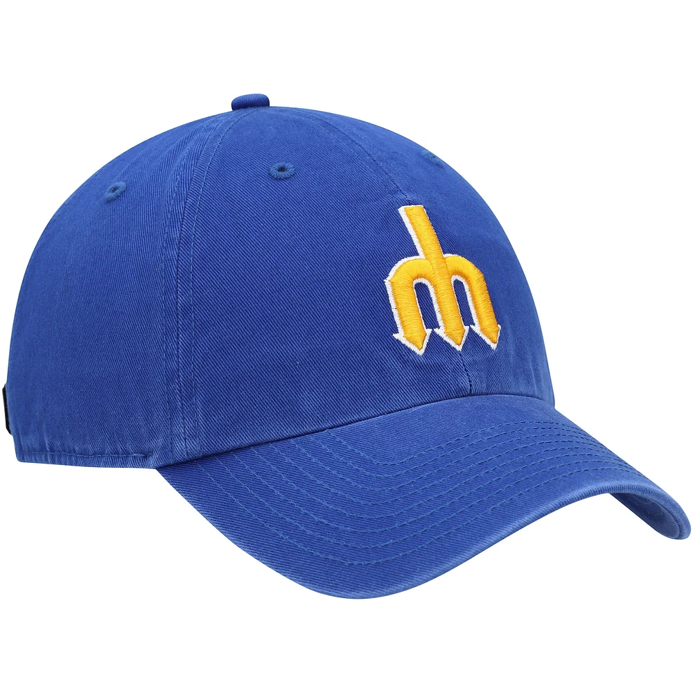 Casquette réglable pour homme '47 Royal Seattle Mariners 1977 Logo Cooperstown Collection