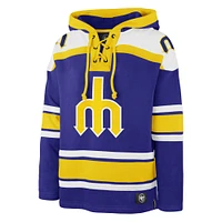 Men's '47 Royal Seattle Mariners Superior Lacer Pullover Hoodie