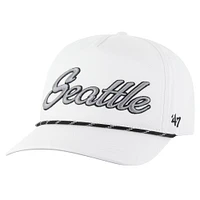 Casquette ajustable en corde à nœuds mouchetée blanche des Mariners de Seattle pour hommes de 1947