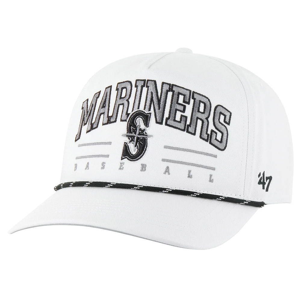 Casquette ajustable Roscoe Speckle Hitch blanche des Seattle Mariners pour homme '47