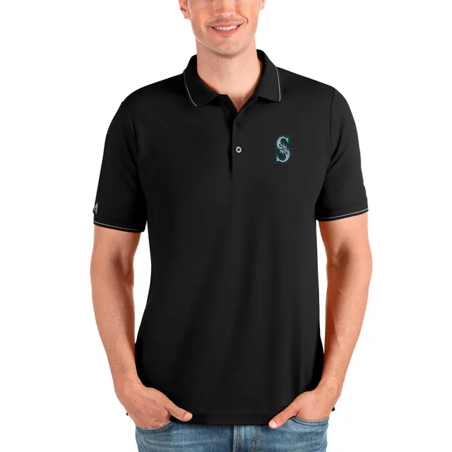 Seattle Mariners Antigua Nova Polo - Black/Gray