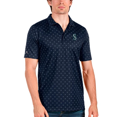 Polo Spark bleu marine pour homme des Seattle Mariners d'Antigua