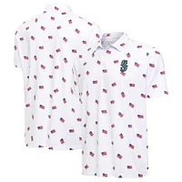 Polo Americana des Seattle Mariners d'Antigua pour hommes, blanc