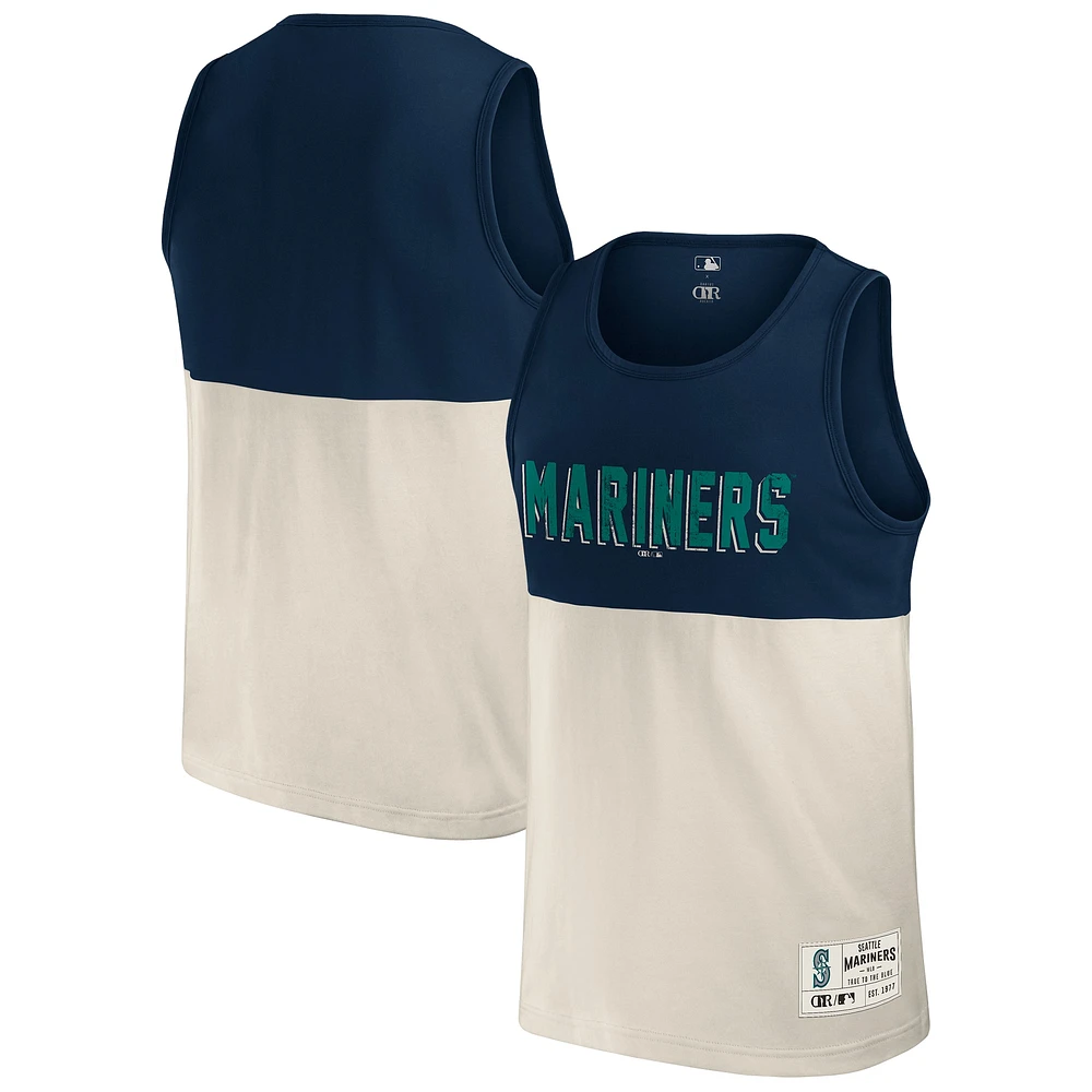 Collection Darius Rucker pour hommes par Fanatics Débardeur color block bleu marine Seattle Mariners