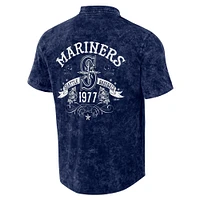 Chemise boutonnée couleur équipe en denim des Seattle Mariners de la collection Darius Rucker par Fanatics pour hommes, bleu marine