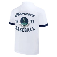 Collection Darius Rucker pour homme par Fanatics White Seattle Mariners Bowling Chemise boutonnée