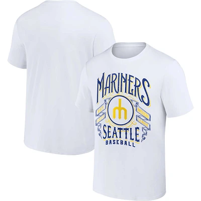 Collection Darius Rucker pour homme par Fanatics White Seattle Mariners Distressed Rock T-shirt