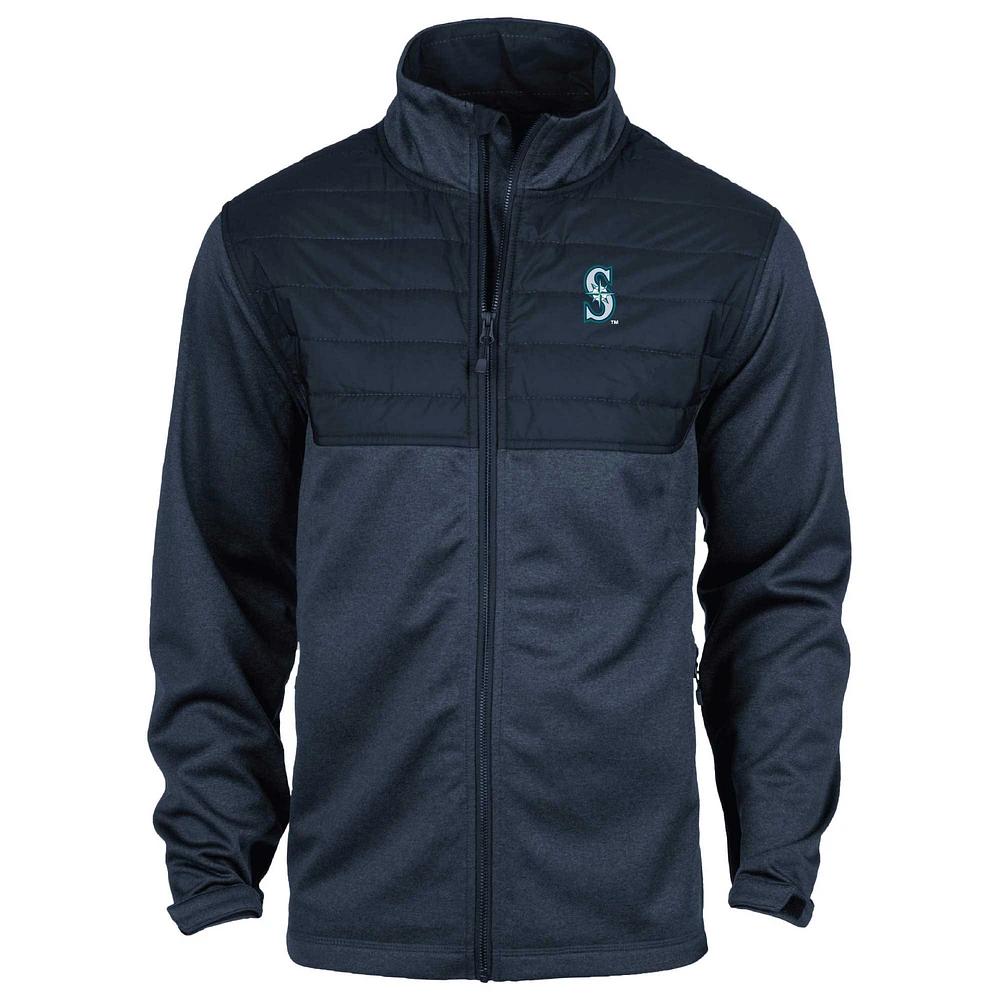 Veste entièrement zippée Dunbrooke Heather Navy Seattle Mariners Explorer pour hommes