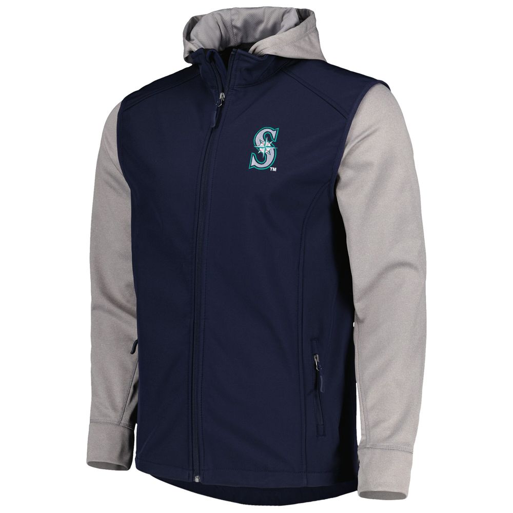 Men's Dunbrooke Navy/Heather Gray Seattle Mariners Alpha Full-Zip Jacket