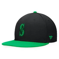 Men's Fanatics Black/Kelly Green Seattle Mariners Lucky Snapback Hat