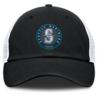 Casquette ajustable Averies des Seattle Mariners Fanatics pour hommes, noire et blanche