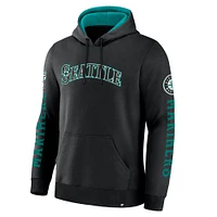 Men's Fanatics  Black Seattle Mariners Big City Legacy Fleece Pullover Hoodie