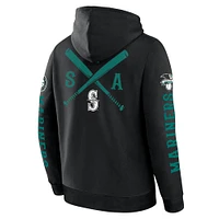 Men's Fanatics  Black Seattle Mariners Big City Legacy Fleece Pullover Hoodie
