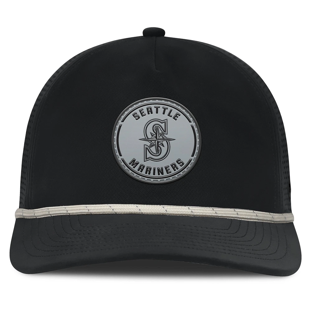 Casquette ajustable en forme de A pour homme Fanatics Black Seattle Mariners Signature