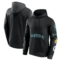 Men's Fanatics Black Seattle Mariners Wild Winner Pullover Hoodie