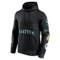 Men's Fanatics Black Seattle Mariners Wild Winner Pullover Hoodie