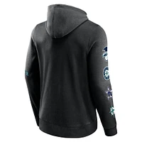 Men's Fanatics Black Seattle Mariners Wild Winner Pullover Hoodie