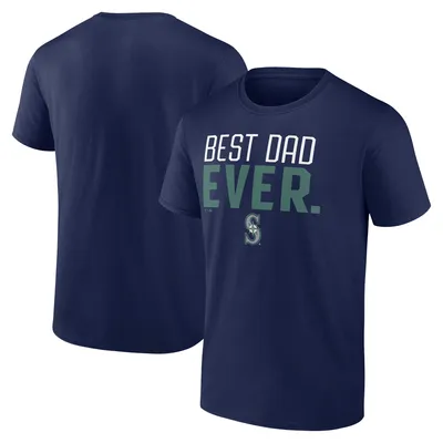 Seattle Mariners Fanatics Branded Best Dad Ever T-Shirt - Navy