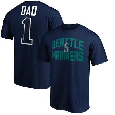 Seattle Mariners Fanatics Branded Father's Day #1 Dad T-Shirt - Navy