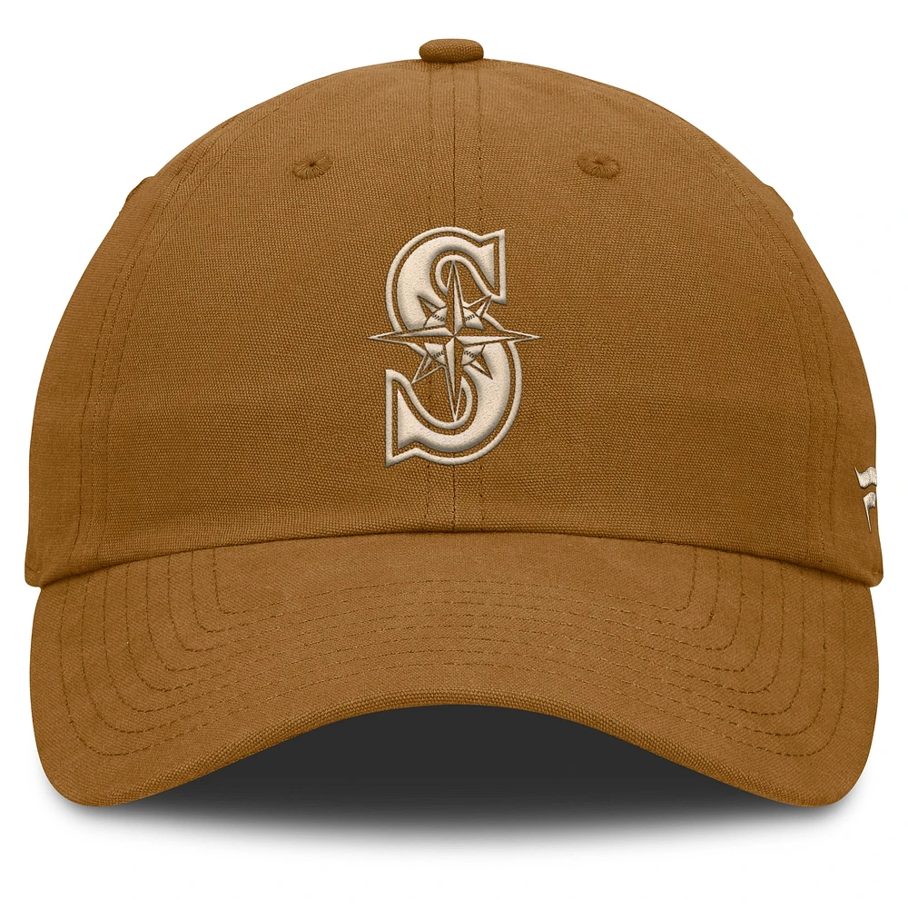 Men's Fanatics Brown Seattle Mariners Act Natural Chopper Adjustable Hat