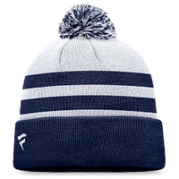 Bonnet en tricot à revers Fanatics gris Seattle Mariners pour hommes avec pompon