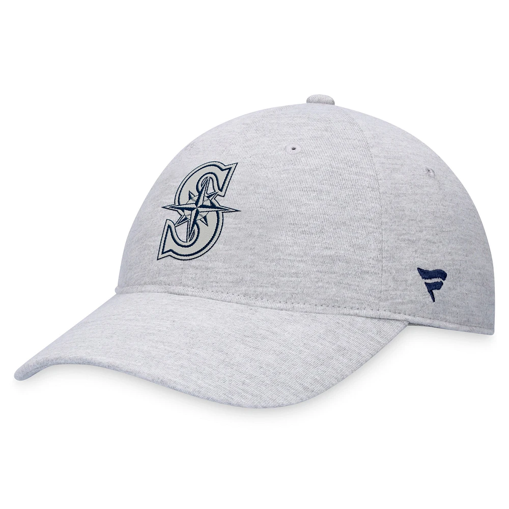 Casquette réglable avec logo gris Seattle Mariners Fanatics pour hommes