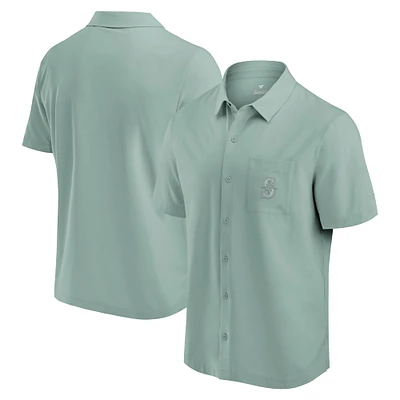 Chemise boutonnée verte Seattle Mariners Front Office Fanatics pour hommes