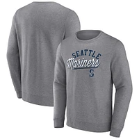 Sweatshirt à capuche Fanatics Heather Grey Seattle Mariners Simplicity pour hommes