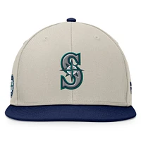 Men's Fanatics Khaki/Navy Seattle Mariners Team Two-Tone Snapback Hat