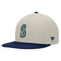 Men's Fanatics Khaki/Navy Seattle Mariners Team Two-Tone Snapback Hat