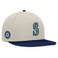 Men's Fanatics Khaki/Navy Seattle Mariners Team Two-Tone Snapback Hat