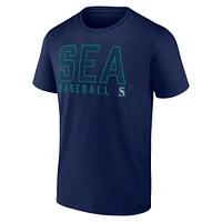 Ensemble de deux t-shirts combo fanatiques pour hommes bleu marine/blanc Seattle Mariners