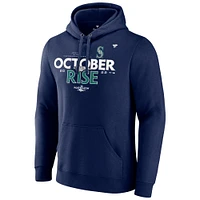 Men's Fanatics Navy Seattle Mariners 2022 Postseason Locker Room Pullover Hoodie