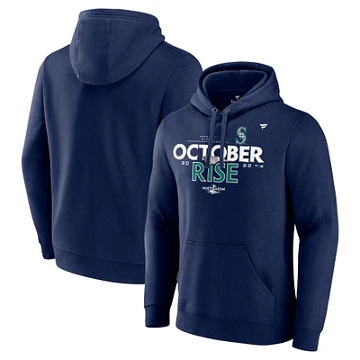 Sweat à capuche Fanatics Navy Seattle Mariners 2022 Post-saison Locker Room pour hommes