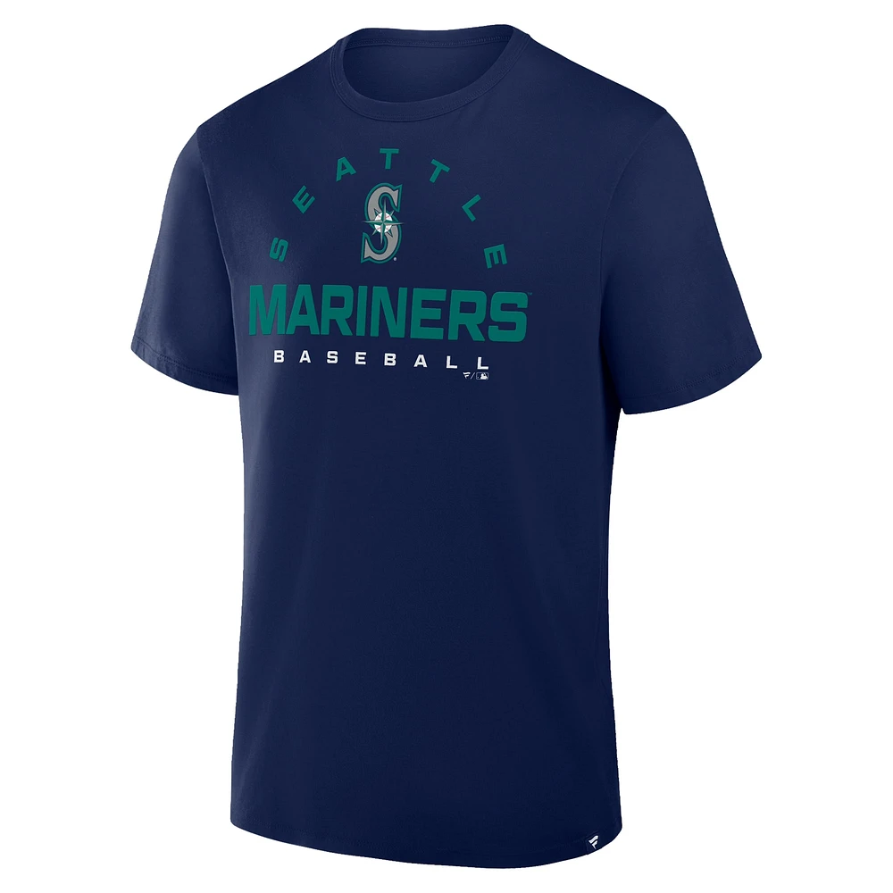 Men's Fanatics Navy Seattle Mariners Clubhouse Legacy Primary Play T-Shirt