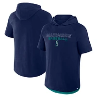 Men's Fanatics Navy Seattle Mariners Clubhouse Optimal Play Raglan Hoodie T-Shirt