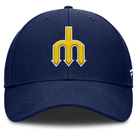 Men's Fanatics  Navy Seattle Mariners Cooperstown Collection Core Adjustable Hat