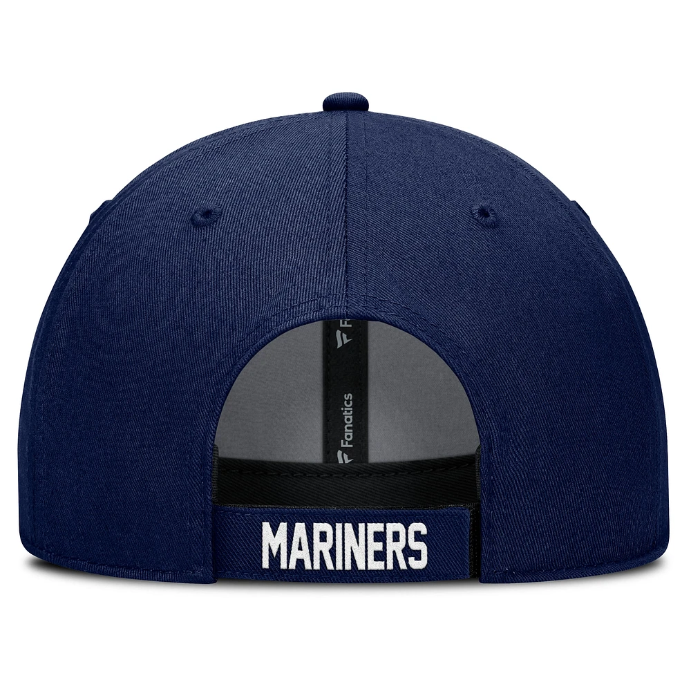 Men's Fanatics  Navy Seattle Mariners Cooperstown Collection Core Adjustable Hat