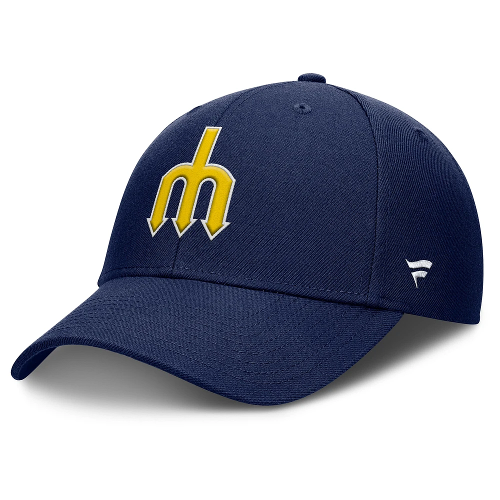 Men's Fanatics Navy Seattle Mariners Cooperstown Collection Core Adjustable Hat