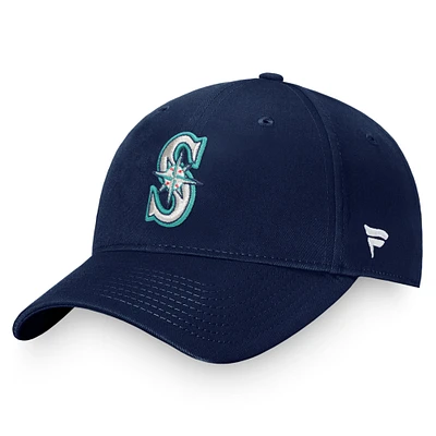 Casquette réglable Fanatics Navy Seattle Mariners Core pour hommes