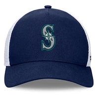 Casquette ajustable à cadre en A fondamental des Seattle Mariners Fanatics pour hommes, bleu marine